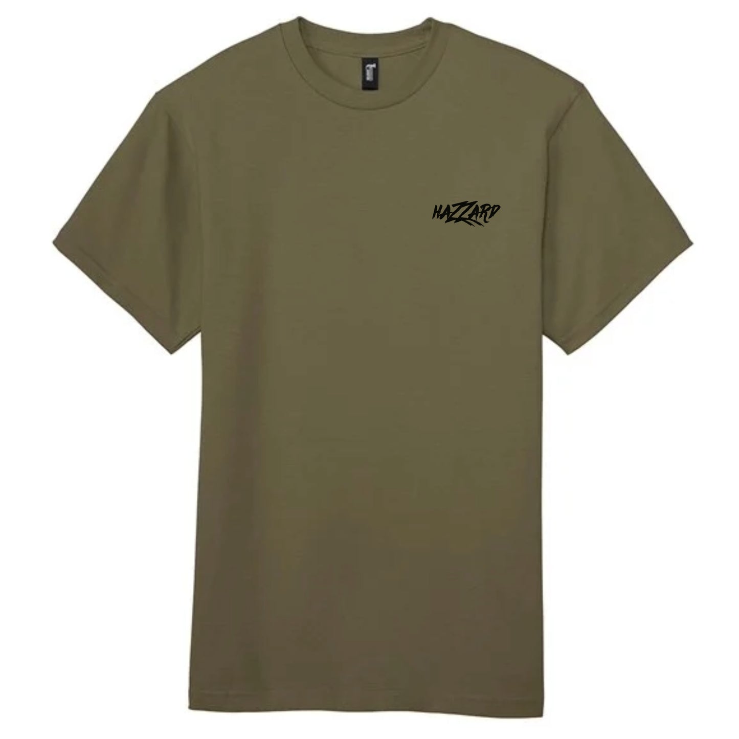 Hazzard Small Logo Tee Olive With Black Logo