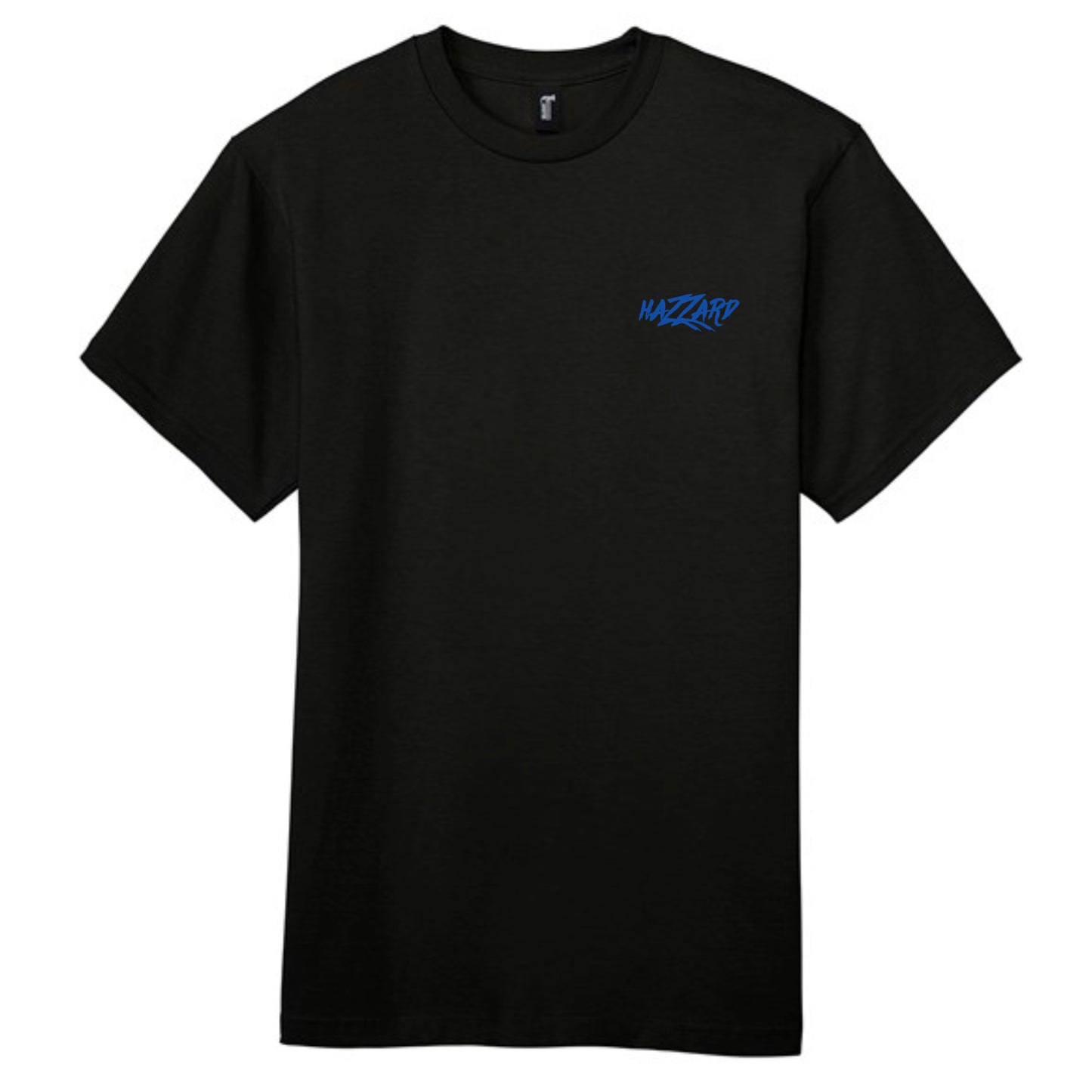 Hazzard Small Logo Tee Black With Blue Logo
